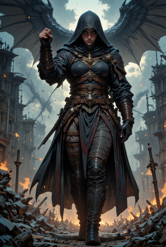 Cosmic (rogue thief:1.2) wearingmutiple layer (leather armor:1.2), nebulas, galactic,Concept art portraitby Greg rutkowski, Artgerm, hyperdetailed intricately detailed gothic art trending on Artstation triadic colors Unreal Engine 5 detailed matte painting, deep color, fantastical, intricate detail, splash screen, complementary colors, fantasy concept art, 8k resolution, gothic deviantart masterpiece