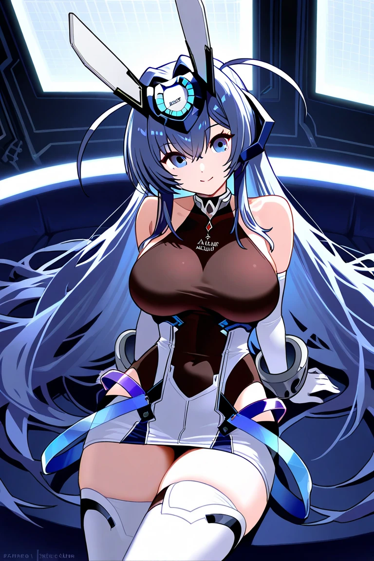 cute anime girl, fox ears, fox tail, silver hair, big breasts, (masterpiece, best quality), beautiful detailed eyes, blue eyes, loli, cyber punk outfit, celebrating, headphone