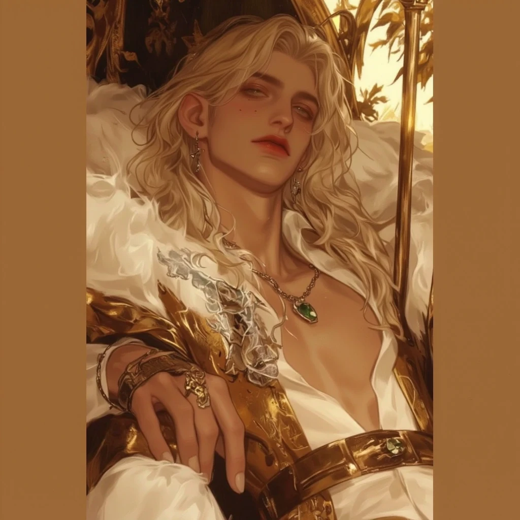 masterpiece, highest quality, (solo focus), (detailed perfect face:1.1), (intricate detail:1.1),dramatic, 1guy, (pale skin), long white hair, white eyes, ((light eyebrows)), solo, long hair,, gorgeous man in a white luxury suit, covered navel, pouty lips, roses, detailed background, ((realistic)), ((best quality)), ((masterpiece)), art by artgerm and greg rutkowski, cinematic lighting,