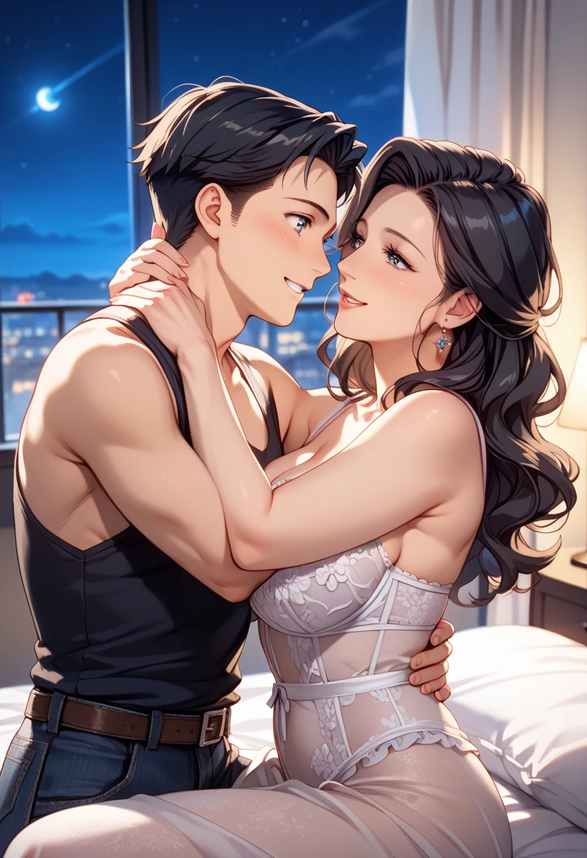 ((Best Quality, 8K, ultra-detailed, Masterpiece: 1.3)), 2boy, shiny skin, sharp, Perfect Body Beauty, Young dancers of a ballet troupe of nineteen years old make love in the doggy style position