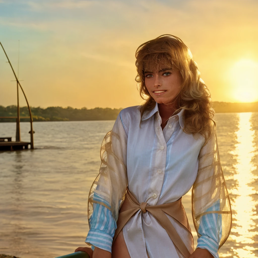 Professional photograph, portrait, up close shot of GA1, <lora:GemmAtkinsbyMal:1> 35 yo woman, long blonde hair combed to the sides, frontal shot, as a pirate from the Pirates of the Caribbean, she's wearing Reinassance pirate style clothes,and she's on a ship in the middle of the ocean, sunny day, sea in the background, silk shirt, dark long jacket, blue pants, d&d genre, fantasy genre, geiger, smiling toothily 4k, bokeh, 8k, absurdres, masterpiece, highest quality, award winning shot, photorealism.