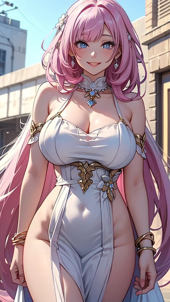 {{{{masterpiece}}}}, {{{super detailed}}}, {{{High resolution}}}, {{excellent anatomy}}, (((highest quality))), ((very delicate and beautiful)), {{very detailed and delicate}}, extremely detailed, solo, One female、best style、beautiful woman、The most beautiful woman in the world、(Sheer sexy dress:1.5),((big breasts))、(((long pink hair)))、Inside the chalk palace, baroque architecture, elegant walkways between towers, in luminist baroque style, royal palace, Baroque symmetry, Italian Renaissance architecture, Endless corridors, Rococo architecture, baroque palace,extremely detailedな瞳, solo, perfect face, pretty face, highly detailed face,Rich facial expressions、smile、(muste piece), (best quality)、red eyes、sexy pose、sexy woman、beautiful and detailed design、nipple