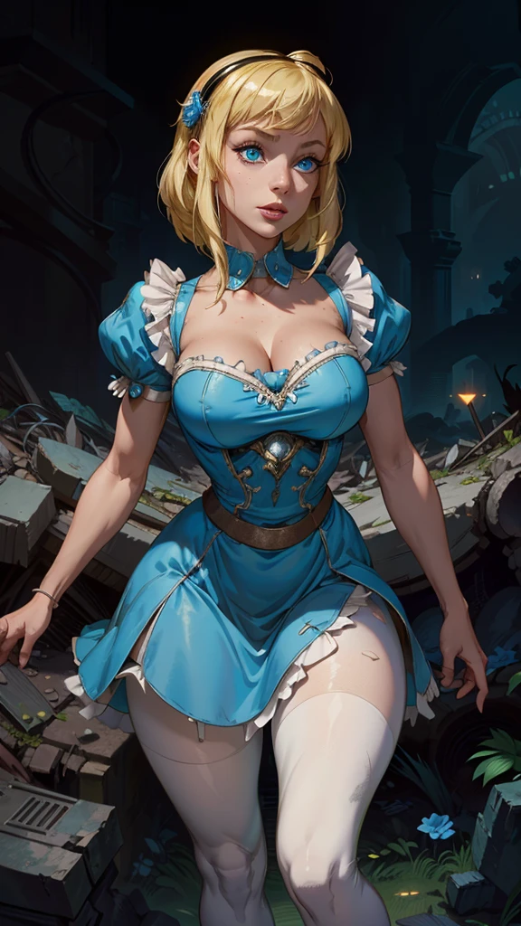 ((masterpiece)), (best quality), (ultra-detailed), (Powerful illustrations),(extremely detailed CG),(4k post processing is very detailed),(cowboy shot),(dynamic lighting),(caustics),(high resolution)
19 years old,female,blonde,blue eyes, caucasoid,blonde,bun hair,ruffled dress,chubby,short,noble,daughter,aristocrat,marquis