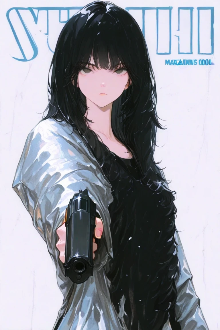 ((((dramatic))), (((gritty))), (((intense))) film poster featuring a young woman as the central character. She stands confidently in the center of the poster, Wear fashion-forward attire. The background is pure white, There is a sense of danger and intensity. The text is bold and eye-catching, With catchy slogans, Adds to the overall feeling of drama and excitement. The color palette is predominantly dark, With bright colors, Give the poster a dynamic and visually striking look, stylish, WOMAn, full of energy, Clothing, Pose, front Face, colourful, dyna, backgrounds, elements, confident, expression, halter, statement, Accessories, majestic, coil, surrounding, touch, scenes, text, coverpage, Bold, attention-grabbing, headline, stylish, typeface, Catchy, headline, Bigger, attention-grabbing, stylish, Focus, stylish, Fluid ejected from the, tachi-e, modern, vanishing point