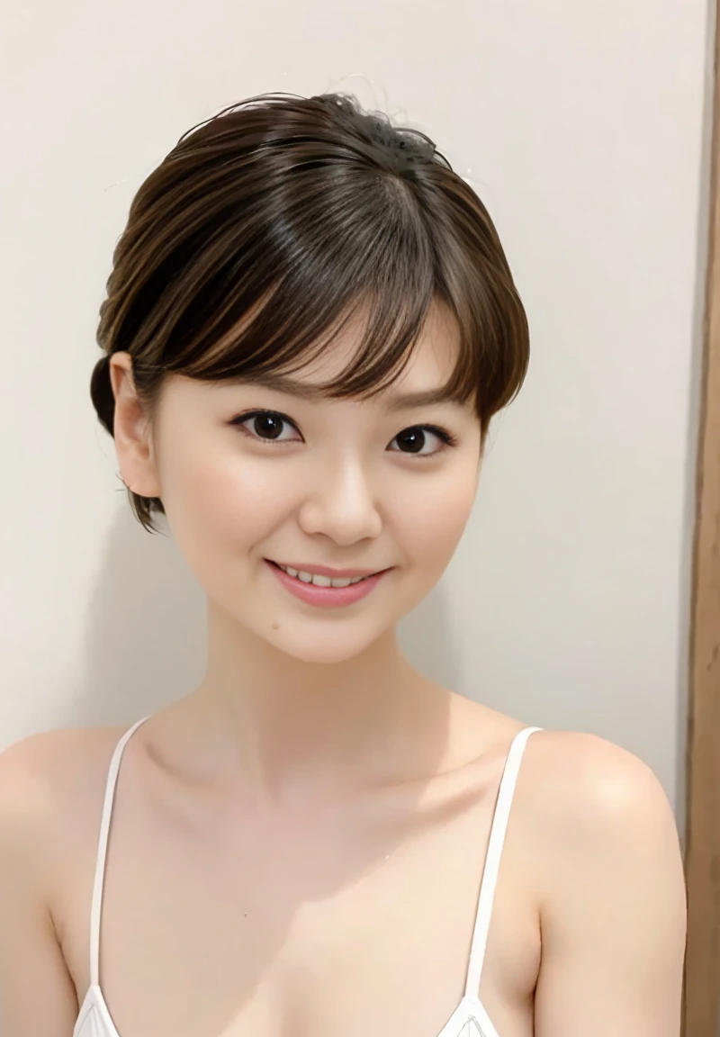 (8K、RAW Photos、Highest quality、masterpiece:1.2)、(Realistic、Realistic)、1 Girl、Glowing eyelids、skeletally correct,All nude,Upper Body