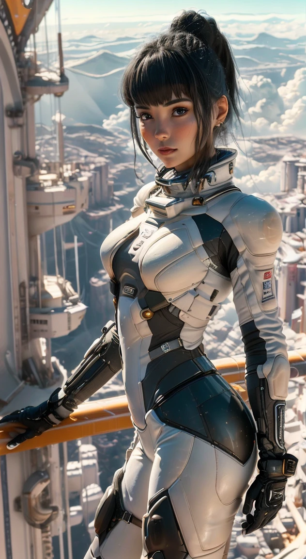 (1girl:1.3), solo, __body-parts__, official art, unified 8k wallpaper, super detailed, beautiful and aesthetic, beautiful, masterpiece, best quality, raw, masterpiece, super fine photo,, best quality, super high resolution, photorealistic realism, sunlight, full body portrait, amazing beauty,,dynamic pose, delicate face, vibrant eyes, (viewed from the side), she wears futuristic Iron Man mech, white and light blue color scheme, Very detailed abandoned warehouse background, detailed face, detailed complex busy background, messy, gorgeous, milky white, highly detailed skin, realistic skin details, visible pores, sharp focus, volumetric fog, 8k UHD, DSLR camera, high quality, film grain, fair skin, photo realism, lomography, huge metropolis in future dystopia, seen from below, translucent