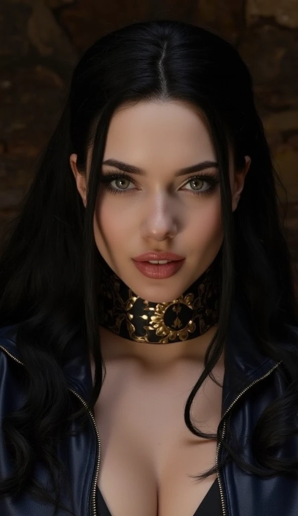 a sexy girl at a party, (white crop top:1.2), small breast, black and blue leather, tattoo, hyper detailed, ultra sharp, long black hair in braids, 8k, (insanely detailed:1.5), full body photograph, 20 megapixel, canon eos r3, detailed skin, pale skin