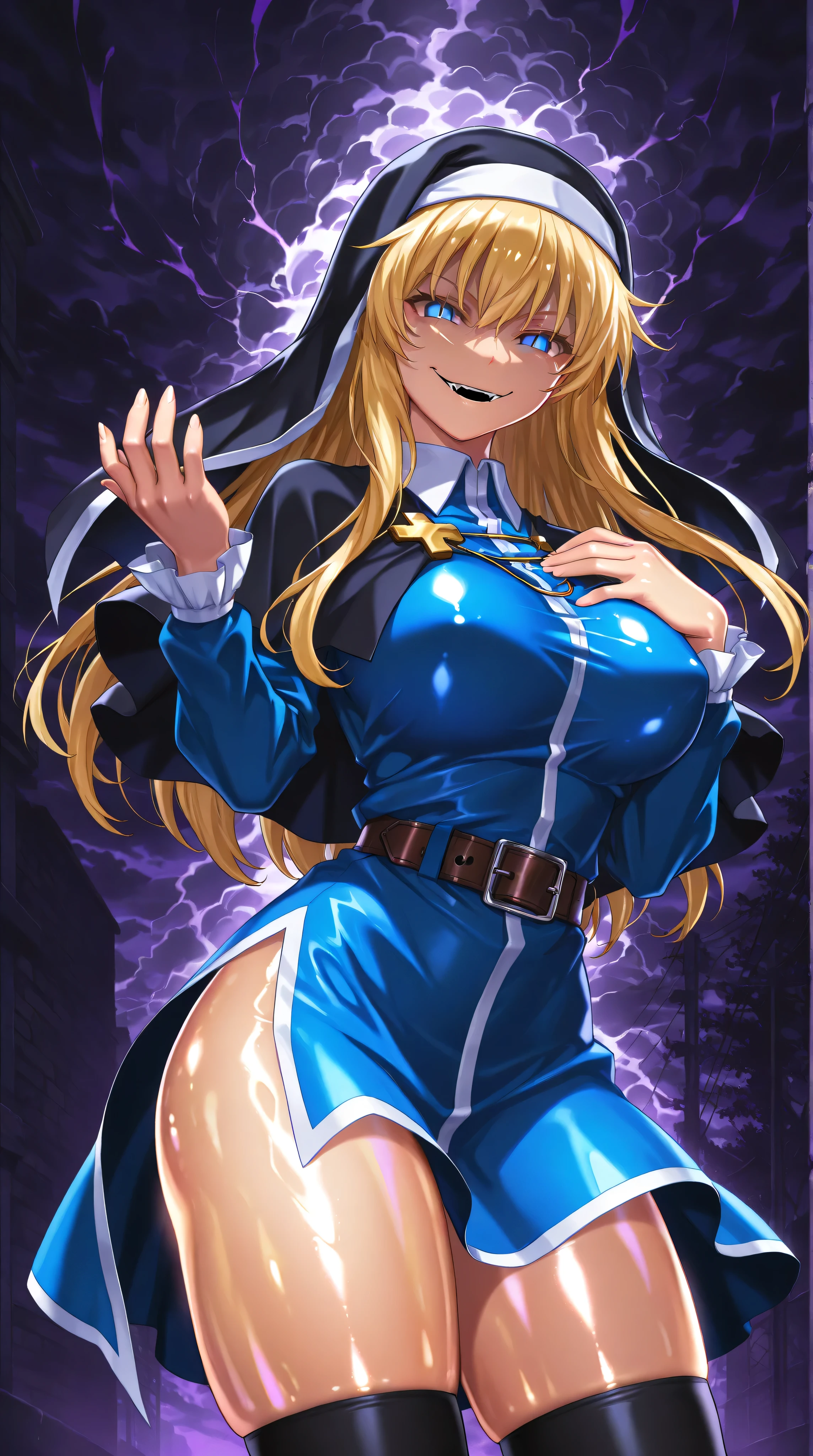 20yo,1girl,large breast.(blue suit,ultra miniskirt:1.2), gorgeous bra,micro panties,(happy smile:1.2), (sweaty:1.2), grabbing breasts,brown hair,Bangs,green eyes,Beautiful Finger,Beautiful long legs,Beautiful body,Beautiful character design, perfect eyes, perfect face,expressive eyes,perfect balance, looking at viewer, (innocent_big_eyes:1.0),extremely detailed CG unity 8k wallpaper, perfect lighting,Colorful, Bright_Front_face_Lighting,shiny skin, masterpiece,best quality, ultra high res,4K,ultra-detailed, photography, 8K, HDR, highres, absurdres:1.2, Kodak portra 400, film grain, lens flare, (vibrant_color:1.2),professional photograph,(church),dynamic pose,from below,cameltoe,squat