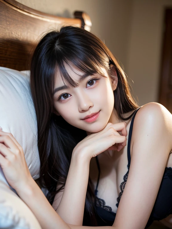RAW photo, extremely delicate and beautiful, masterpiece, Best Quality, ultra high resolution, 16k, hyperrealistic, ultra-detailed, Very detailed CG 8k wallpaper, Beautiful Lighting, Perfect Lightning, Realistic Shadows, perfect anatomy, super Detailed shiny skin, perfect figure, Japanese woman, late 20s, very Slim body, narrow waist, very small head, handsome detailed woman, very detailed eyes and face, realistic face proportions, Stunning detailed eyes, Realistic beautiful face, very small face, Realistic small beautiful eyes, double eyelids, makeup, tearful mole, mole on chest, earring, bare legs, beautiful and very thin legs, beautiful and very thin thighs, ((very huge round breasts)), ((full body shot)), (short hair), wavy hair, ((secretary uniform)), ((Lying down on back)))