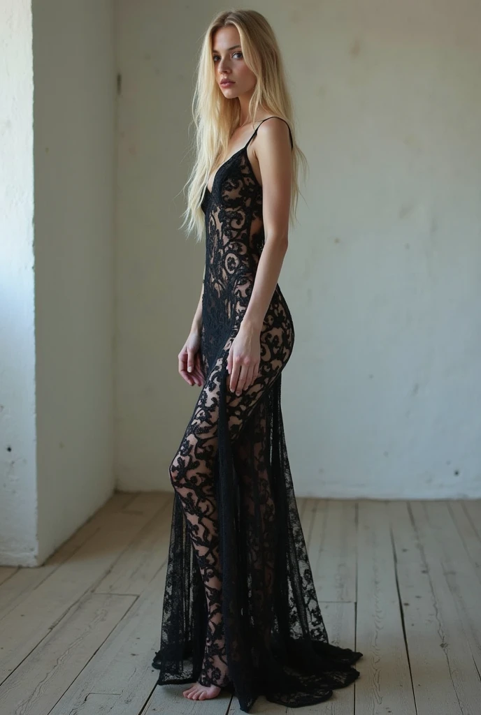 Ultra-high resolution,art photo,Full body photo,21 year old girl,Earrings,Long Hair,Black background,Black backless dress,necklace,Cowboy Shoot,H Cup,Showing cleavage,Expose your breasts more,Incredible breast size,Erect nipples,Open the arena area,Your breasts will get bigger,Back is smooth and beautiful.,Back is completely naked.,Cold skin whitening,Big Ass,His white hair was tulle.,Messy Hair,Translucent clothing,Blushed,More transparent clothing