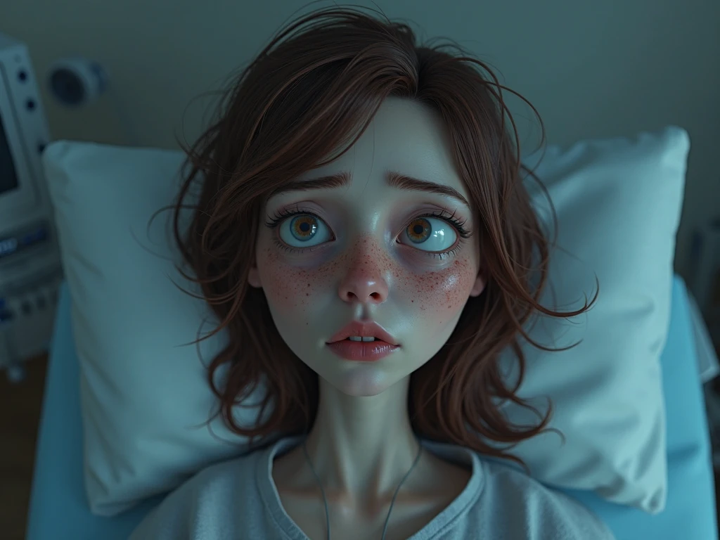 masterpiece, high resolution, image, best quality, 8k, best quality, ultra detailed, 1 girl, boy, 6 years old, alone, 1 girl, lilsis, dirty, blood, muddy dress, black hair, dress, horror \(theme \) , alone, yellow eyes, dark yellow sclera, bright eyes, ((beautiful naked girl hugs her pillow on her bed)), (fluffy white pillow), red hair, (bright and cheerful woman's bedroom), tall V2 quality, XXX classification, puffy nipples, erect nipples, side tits, knees up, visible pussy
