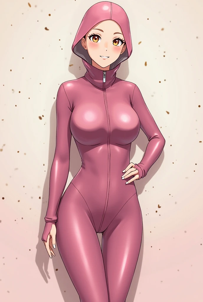 (Masterpiece, Best Quality, High Quality), professional artwork, well drawn, Intricate Details,solo,
Kousaka honoka, afternoon
, ultra detail hair, ultra detail face, perfect eyes,  earring,  Looking at Viewer, pink bodysuit , floral printed, thighs gap, orange hair , standing , sexy , arms behind back , blue eyes , front wedgie, embarrassed 