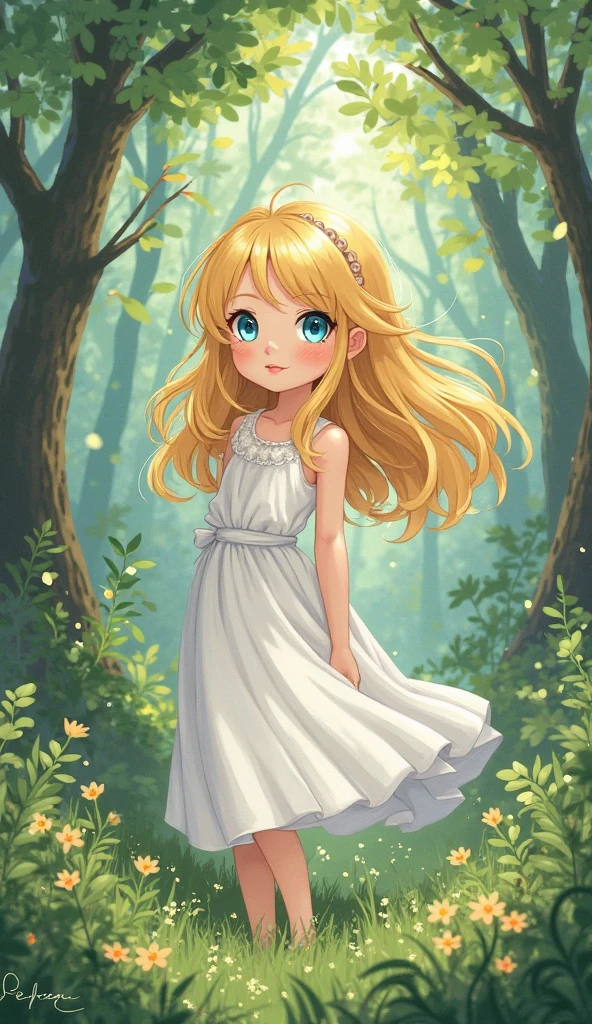 Blonde girl  pointing at her feet resting 