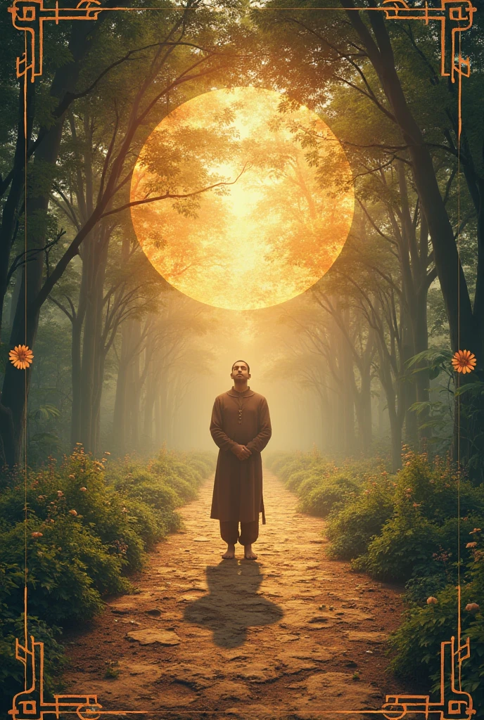 Ultra HD 4K Wallpaper (((("Masterpiece")))), "very detailed" Monk standing and chanting