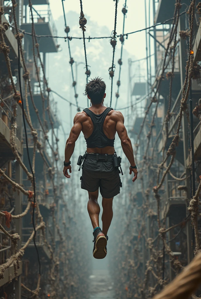 Mighty gladiator Stephen AMELL, chest uncovered, lower body revealed from thighs to feet, cascading long curls, detailed muscular physique, lifelike depiction, 32K resolution. Background: Colosseum during a spectacular sunset,32k uhd, best quality, masterpiece, super detail, high details