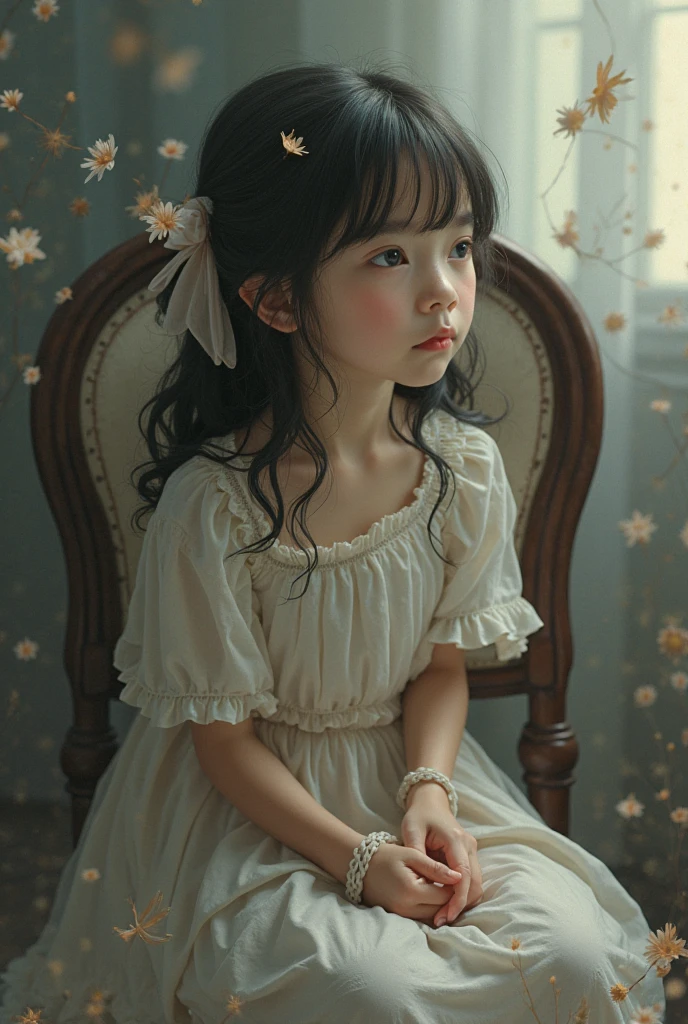 ((Top image quality、8K、masterpiece:1.3))、Realistic high-quality photos、top-quality、5 year old girl、piano