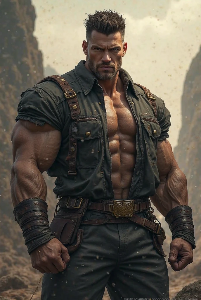 wide angle,30 岁瘦弱muscle发达的德国男性, Thin and strong with a prisoner, prison, dark, arms, Fuzzy, Teasing, !Magazine cover award-winning works!Chain strap, Handcuffs and leg irons! , Pectoralis major,Big nipples, chest hair, Handsome,(perfect !)Silver Hair! Mature man! 45 years old!Black leather pants!Convex,Large lumps, leather! , muscle, chest hair, Handsome, !short hair!sit down! Legs straight and spread apart,Leather Boots,Belt and trousers unbuttoned,White thongs are exposed,perfect手部细节