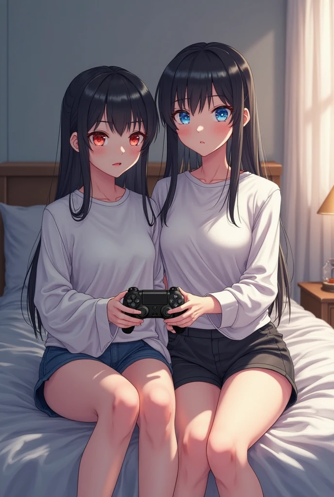 Play games、bellow、Sit on the sofa、