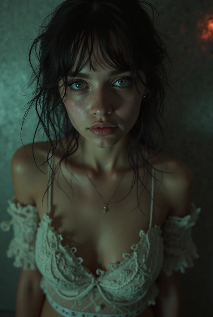 score_9, score_8_up, score_7_up, BREAK,rape by a sex machine, classmate girl in dark side of school,sex,cum,,vaginal,leg,short messy hair, medium breasts exposed, big metallic dick, suspended in the air , perfect face details. Big blue eyes,
(((deepthroat:1.4))
(((anorexic body.1.4)))
vacuum machines sucking her nipples
(((suspended in the air by chains)))
(((teen girl:1.4)))
(((19 years old girl:1.5)))
view form above