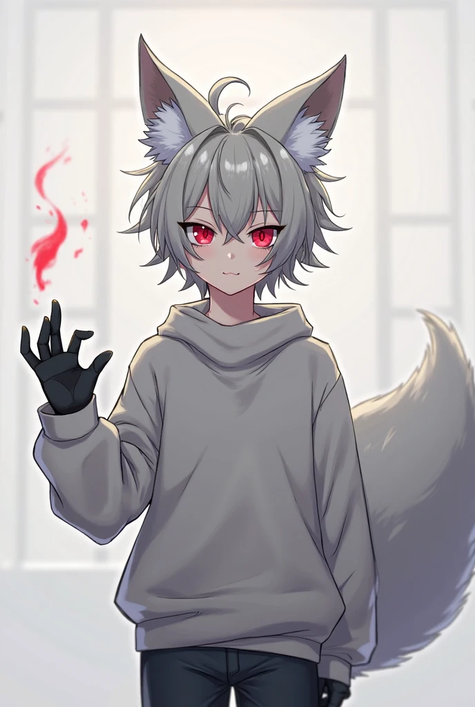 masterpiece,high quality,1 boy,(furry),wolf ears,fur #00E0CE,(claw pose),Frontal face 、Cock、blush