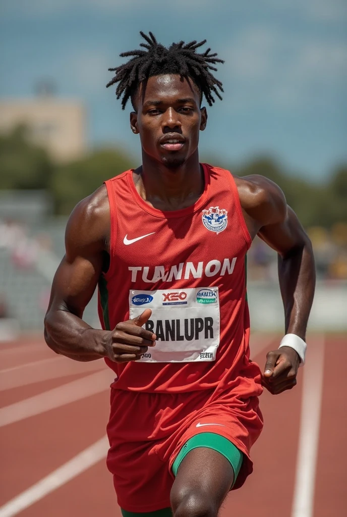 A track and field athlete in stylish track and field clothing, um athlete man de atletismo, Wallace Spearmon lookalike , athlete man #man wears athletic 100 meters