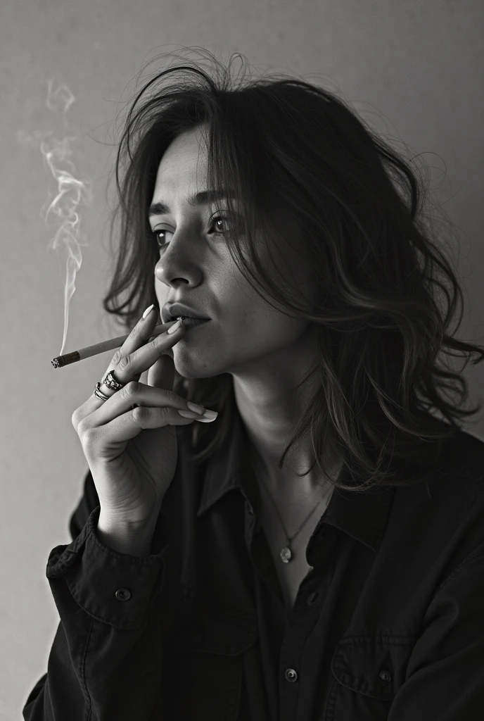 araffe woman sitting on the floor smoking a cigarette, dramatic smoking pose, smoking woman, intense smoldering, amber heard squatting on a bed, woman smoking cigarette, portrait of ana de armas, ana de armas portrait, by Emma Andijewska, woman smoking a cigarette, with cigar, portrait of a smoking woman, amber heard, smoking