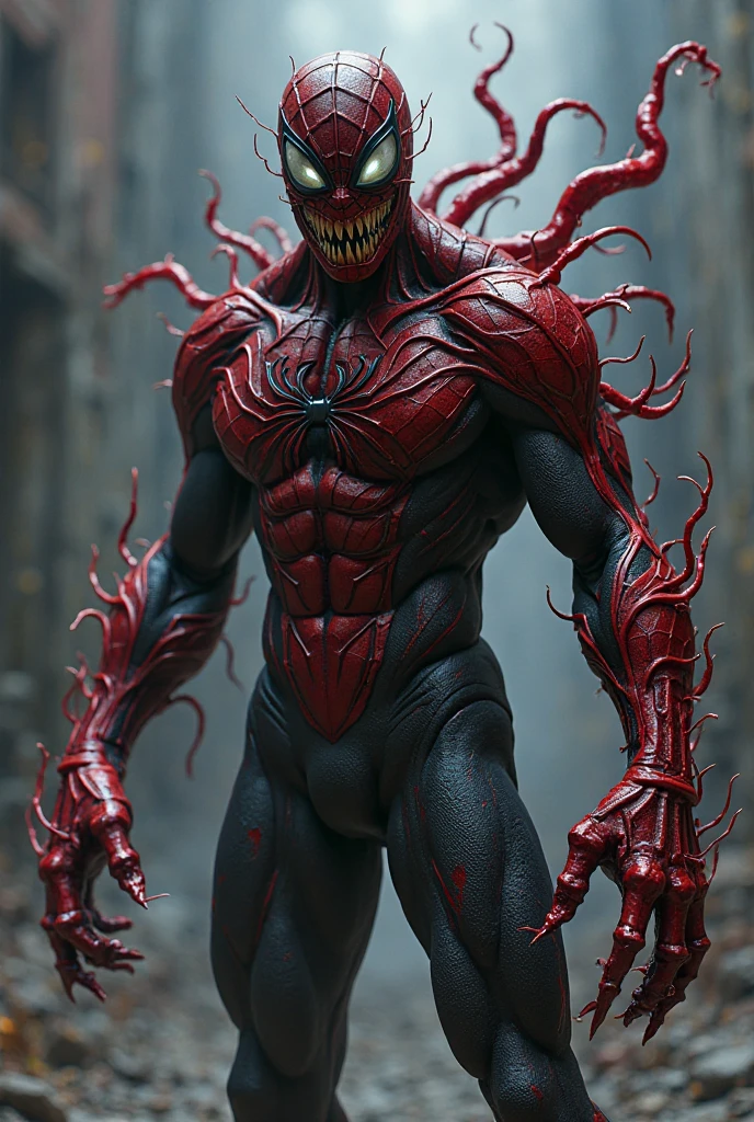 Draw a fusion of Venom and Jason