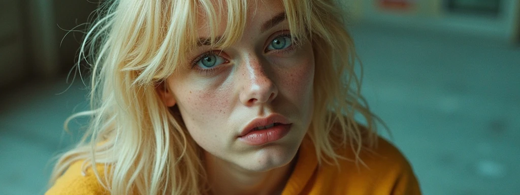 high res photography, insane details, masterpiece, 8k, intricate details, (1980s girl with pixie hair, clear blue eyes and freckles, wearing a summer dress by Rimmel), sitting in street cafe in Miami, early morning before sunrise
