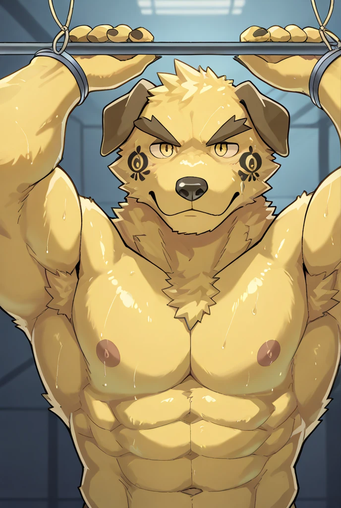 (( Two dog boys、Furry、Being hugged from behind犬の少年、Nipples being pinched、erection、Sitting with legs apart、masturbation behavior、ejaculation、)),(((激しい、Ejaculating Semen、))) naked, , Little dog boy , Long muzzle、Mouth gag、( Green glowing eyes、Ahegao、Looks disgusting、), fluffy white fur, Fluffy black fur、 Fine hand, ((((Two dog boys、Being hugged from behind))))