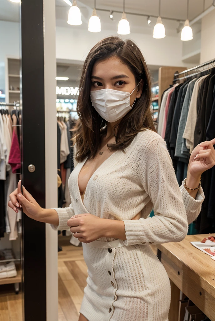 One Japan Girl、Show it yourself、Have sex with customers、Poses in motion、 Naked long coat、Coat naked、(SEX:1.2)、(masks:1.3)、Striped pattern、NSFW、tits out、saggy tits、a beauty girl、a baby face、((a blond))、With bangs、Braids、poneyTail、meaty、gals、(((bottom less:1.4)))、lower body exposure、Pubic hair protrudes、(fleshy body)、Constriction、Nipple protrusion、Blonde Gal、Almost completely naked、bangss、Young Face、T back、Saggy breasts、Ultramammy、loli big boobs、Drunken face、(Red cheeks)、((Super big))、((Naked clerk in coat))、Front shot、Gal、Reveal madness、masterpiece、top-quality、ighly detailed、japanes、molesting、、bottom less、Cute idol face、a blond、 ((The fitting room of a clothing store))、long court:1.3、fullnude:1.3、Transverse breasts、Lower breast、Naked or dressed