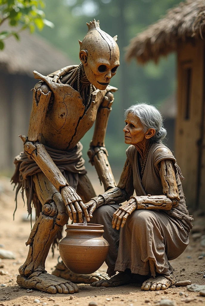 ((painting style)) (full body)(sitting on floor) (doing black magic creatures) (a cruel smile on her face) (scary ambience) A terrifying old Indian woman tantrik priest, piercing dark eyes, holding ominous black magic instruments, wearing a black saree, sitting and performing dark rituals, detailed eyes, pretty face, haunting atmosphere, chiaroscuro lighting, dark and moody colors, gothic horror, skull, blood, crows, intricate details, cinematic composition, dramatic shadows, (best quality,4k,8k,highres,masterpiece:1.2),ultra-detailed,(realistic,photorealistic,photo-realistic:1.37