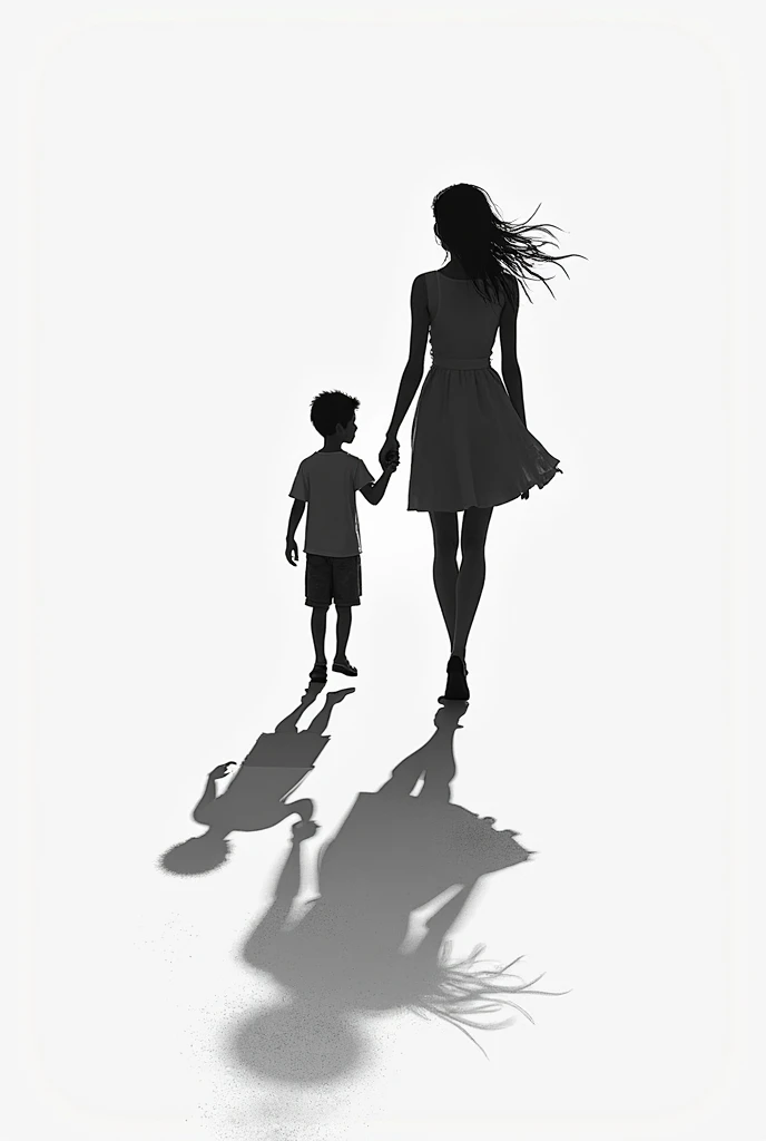 Create a drawing that doesn't exist of a mother hitting her child.