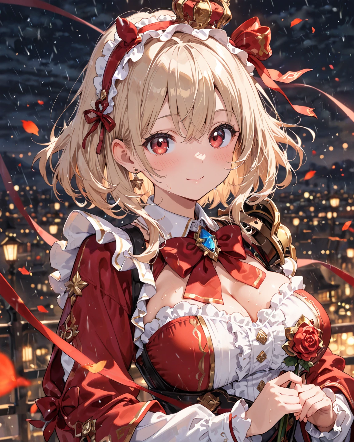 (Conceptual image board:1.3), ((matured girl wearing Sexy Santa clause costume with far:1.3, red dress with green, holding a present box in both hands to give viewers:1.2, close to viewers:1.2)), a matured woman with long black hair and a red outfit, red winter coat with bore, scarfs, green ribbon tie, knee length long boots, red and green winter outfits, holding present box with wrapping by ribbon:1.5, Christmas tree decorated with many ornaments:1.2, white bags on a sled, wearing red pencil skirt, Arabic, bodyesbian, fine details, beautiful anime illustration, 28 years old, (milf:1.3), (solo:1.5), (sfw:1.25), (sagging breast, fuge breasts, big tits, thin waist, big ass:1.2), Raised sexy, (dark mahogany medium short hair, updo, hair over one eye, asymmetric hair, Carly hair, low tied braids), (musulman, white Headscarfs, hair bands, head vandage, Turban), (ultra high resolution, 8K RAW photo, photo realistics, thin outline:1.3, clear focus), best qualtiy, cinematic lighting, textile shading, blurry back ground, field of depth, bokeh, (Bright pupils, fine detailed beautiful eyes with highlight:1.3, super detailed eyes, high detailed face), Red lip, fine realistic skins:1.1, looking at viewers:1.3, (dynamic angle:1.3, full body:1.3, front view:1.1, tigh focus:1.3, from below:1.2), (dynamic posing:1.5, sexy posing:1.2, sitting with holding knees:1.3, leaning forward:1.2), (seductive, shy happy smile:1.4), centered image, (wearing red long coat with bore and clothes, ((bare breast:1.37)), gold ornaments, rolling red clothes around waist, dark red long leather boots:1.3, translucent white lace pantyhose), (((correct ???????:1.5, perfect hands:1.5, ideal ratio body proportions:1.37))), (in a night:1.3), (in snow field:1.3, under starly sky),