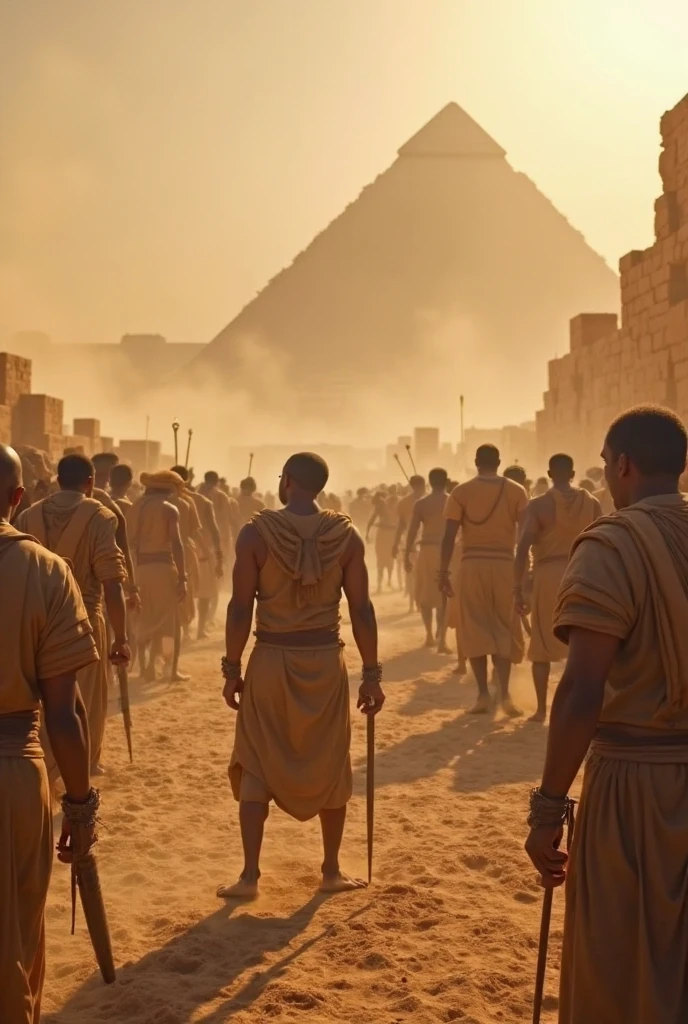 Egyptian slaves working