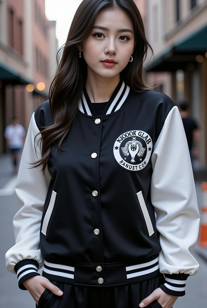 Woman wearing basketball suit which name is Tenang