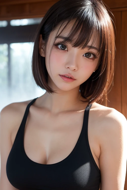(masterpiece, best quality, beautiful girl, pretty face:1.2), close up, gardeniass, 8k, official art, raw photo, incredibly absurdres, crop top, looking at viewers, slendecelight, film grain, chromatic aberration, sharp focus, dynamic lighting, cinematic lighting