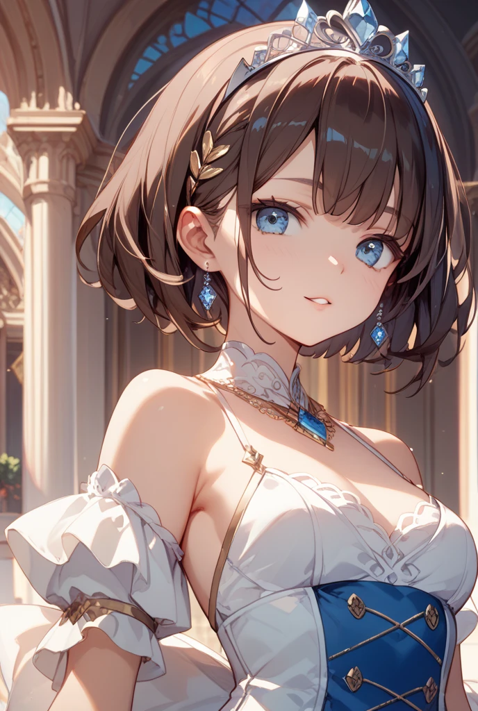 Highest quality, Detailed face, Detailed eyes, High resolution, One girl, Middle chest, smile, Simple Dress, (Charm, Puffy eyes:1.2), Excellent anatomy, View your viewers, Soft Focus, Golden Hour Lighting, Depth of written boundary, Happy expression, Short Hair, barefoot