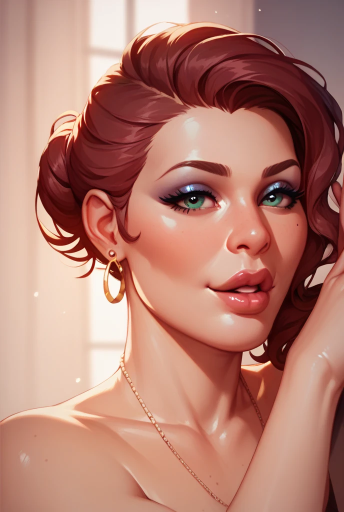 (masterpiece) (best quality) (detailed face) (8k) (sharp focus), western art style, 1 female, thick