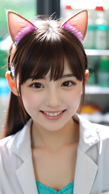 An innocent 20-year-old Japanese woman、((Pink nurse uniform, Pink nurse hat、Dramatic Pose)),smile,Long Hair,nature Park、RAW Photos, (8K、Highest quality、masterpiece:1.2)、(Intricate details:1.4)、(Realistic:1.4)、Octane Rendering、Complex 3D rendering with ultra-detail, Studio Soft Light, Rim Light, Crisp details, Super detailed, Realistic skin texture, detailed aspects, Beautiful details in the eyes, Highly detailed CG Unity 16k wallpaper, Compensate, (Detailed Background:1.2), Glowing Skin, whole body、Cleavage,((Leaning forward、Top view))