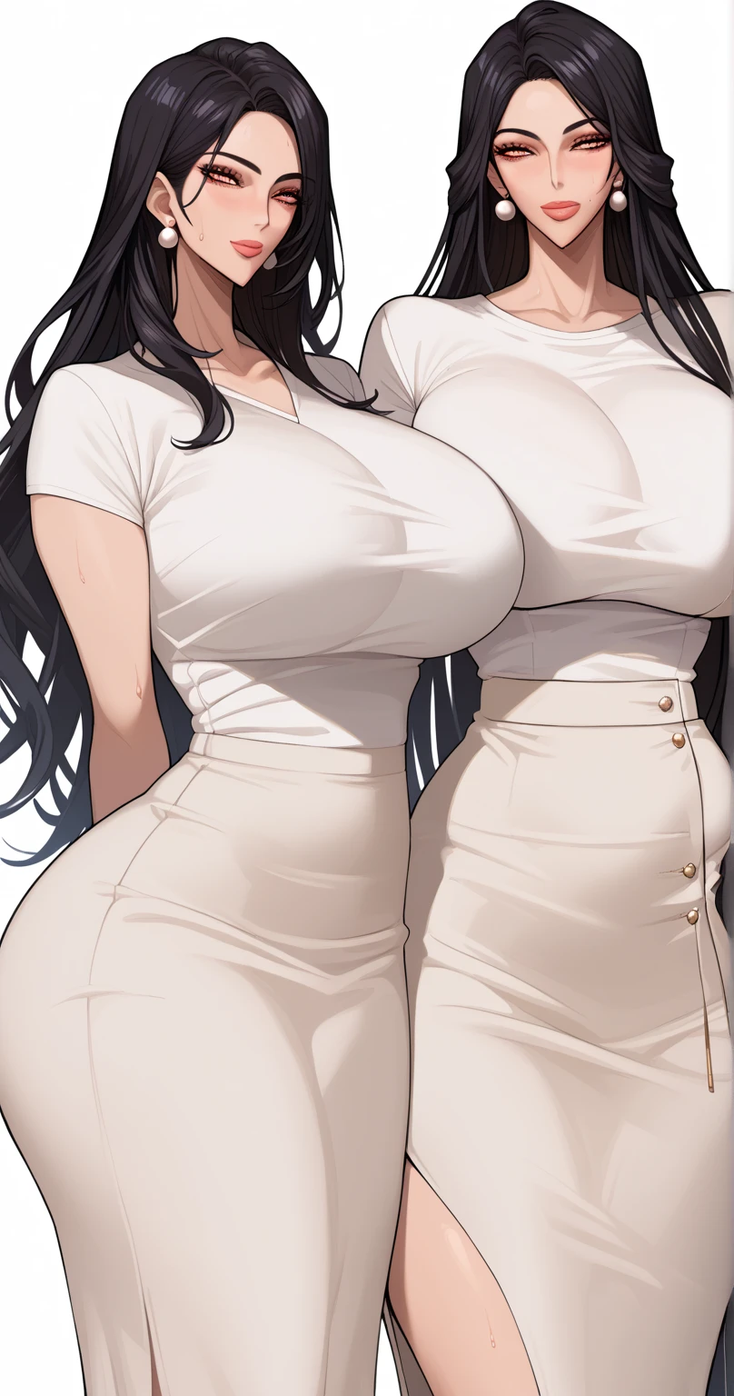 detailed illustration (side view),dynamic angle,ultra-detailed, illustration, pose for the camera, smiling at viewer, clean line art, shading, anime, 2020’s anime style, detailed eyes, detailed face, beautiful face,
1girl, late 20’s year old, Big woman, Asian American, very tall, broad shoulders, silky long black hair, muscular, tone body, a little bulky, muscular arms, wide shoulders, tall woman, happy, shy, embarrassed, blushing, hands together, broad shoulders, large muscles, night time, Evening, standing by a window , in a long flowing yellow sundress, in a nice house, living room, dark wood panel walls, dark hard wood floors, standing in doorway, dark outside, night time, luxurious mansion, stary night outside the windows, erect nipples, not looking at camera, looking to the side, aroused but embarrassed, grey eyes