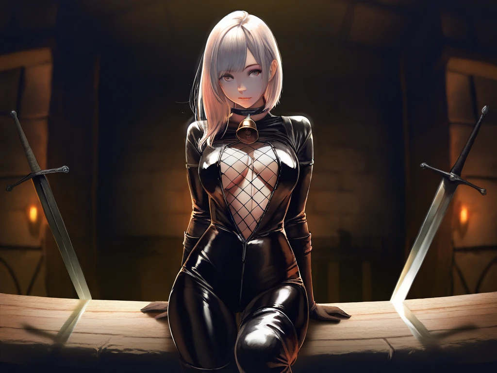 masterpiece,1girl,cute, viewer on leash, femdom ,cowboy shot ,looking at viewer, light smile,from below, mature_female, mature_women, medium breasts,
<lora:viewer on leash 6:1>
latex, latex_bodysuit