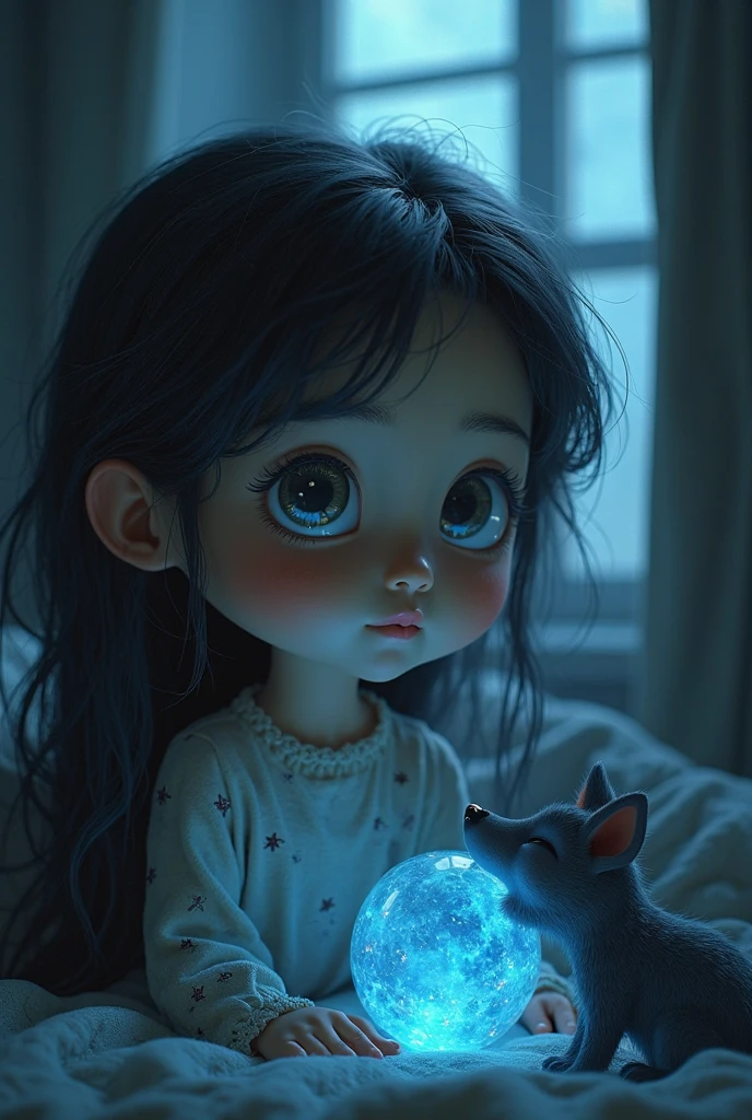 Close a powerful threat, The graceful appearance of a Black Panther Marvel baby dressed in violet uniform , preto e vermelho em uma manjedoura;, menacing stare, ricamente detalhado, Hiper realista, 3D-rendering, obra-prima, NVIDIA, RTX, ray-traced, Bokeh, Night sky with a huge and beautiful full moon, estrelas brilhando, 8k,