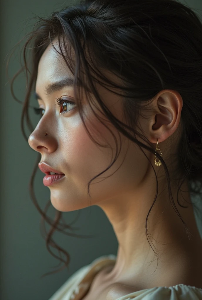 Best quality, masterpiece, ultra high res, (photorealistic:1.4), raw photo, 1girl, offshoulder, in the dark, deep shadow, low key, cold light,huge breast