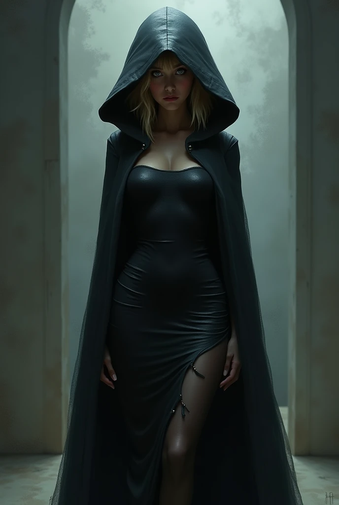 Blue smoke background, (Stand full body to take pictures:1.5), the golden ratio, [(Black fog black smoke composed of the body:1.5), (+perfect hand+:1.21), (Ancient European Assassins, Full body black hooded robe, masked, (((+++Black fog and body Interweave))))], (Extremely detailed Cg Unity 32K wallpaper:1.1), (tmasterpiece:1.37), (detailed:1.15), Dappled Light, (look at viewer), cinematic light, side lighting, 1girl, hdr, Perfect iris, ray tracing, UHD, (best quality:1.13)