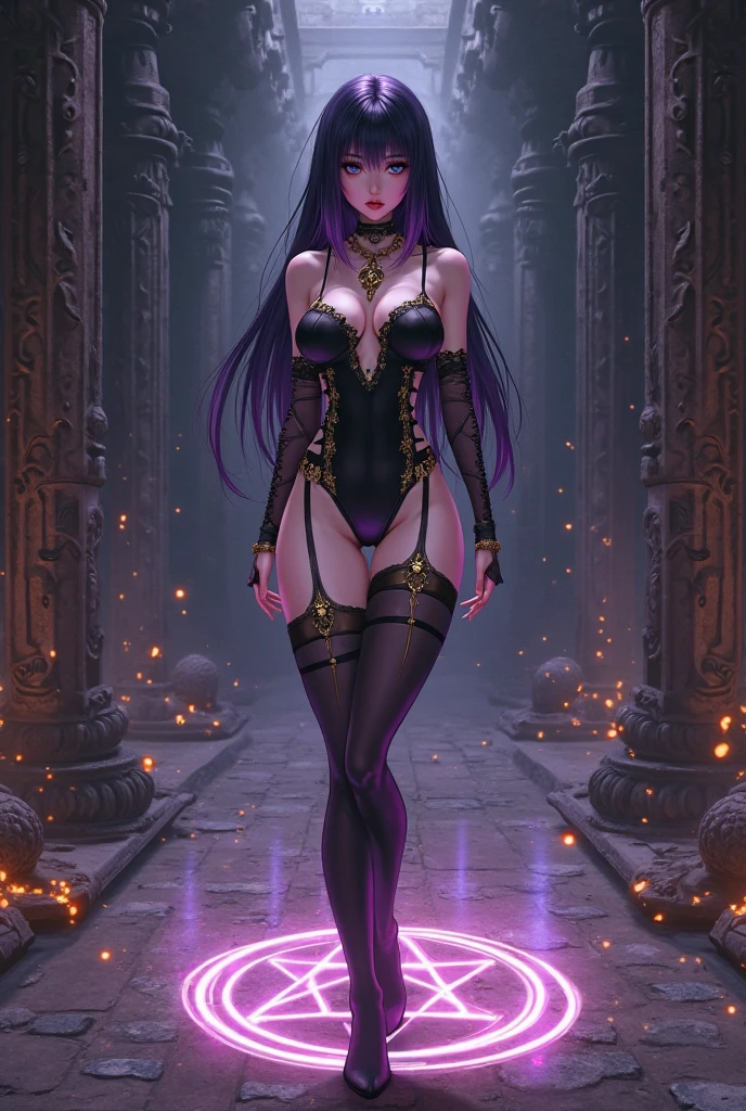 A beautiful photorealistic full body photograph of a pale vampire girl wearing delicate intricate jewelry chains and body harness standing in a dark hall, no clothes, unclothed, crimson eyes, dark tattoos, Egyptian fringe bangs black hair, dynamic pose, dark fantasy theme, mystical, Dark theme, underworld theme, deviant art masterpiece, colour grading, dark illustration, extreme quality, extremely detailed, ultra-detailed face, ultra hd 8k, dark lightning, concept art portrait by Greg Rutkowski, artgerm, hyperdetailed, intricately detailed gothic art, triadic colours, fantastical, intricate detail, complementary colours, fantasy concept art, 8k resolution, oil painting, soft lighting, film photography, analogue photography, film grain, Anna Dittmann --auto --s2