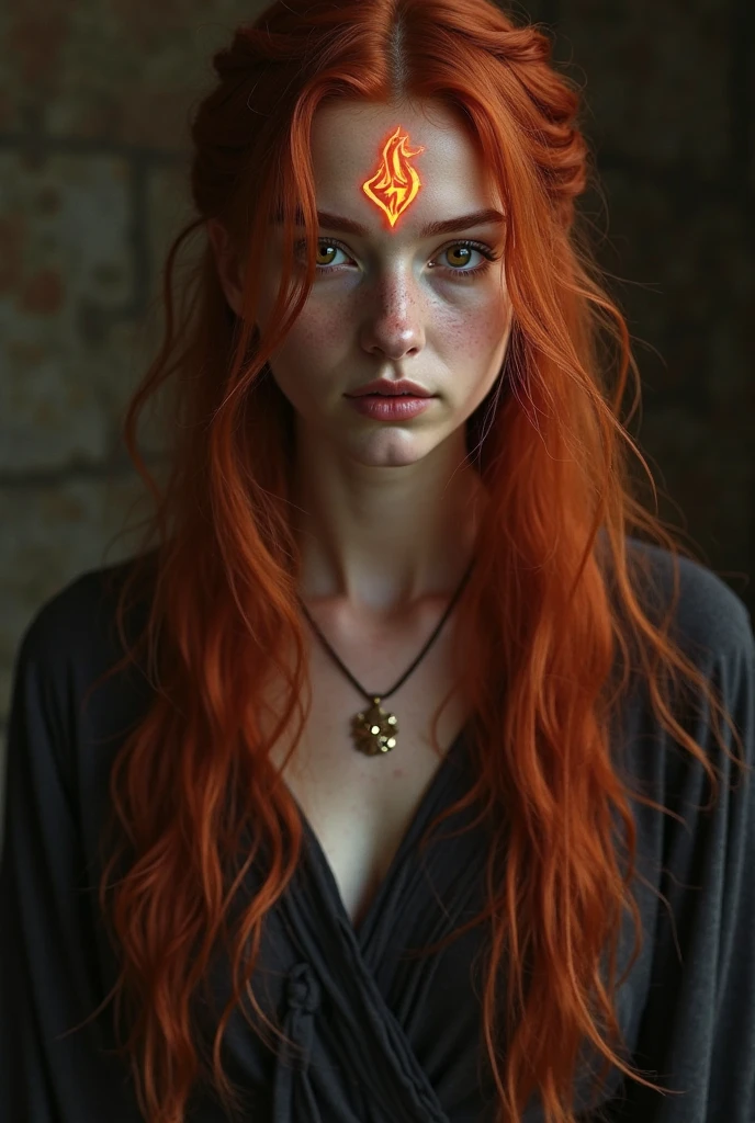KIDS RED HAIR BRAIDS LONG HAIR, Gothic cross, cruz, CROSSES WITH LIT CANDLES in hand.
