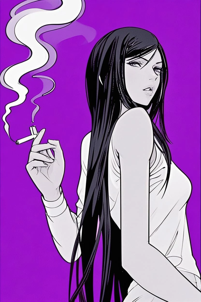 female focus, solo focus, solo, score_9, score_8_up, score_7_up, <lora:JooDandadanNurseV1:1> 1girl, JooDandadanNurseV1, hair over one eye, nurse, nurse outfit, nurse hat, hat, mole, nurse cap, jewelry, earrings, blue eyes, nurse, thighhigs, cigarette, sitting, chair, desk