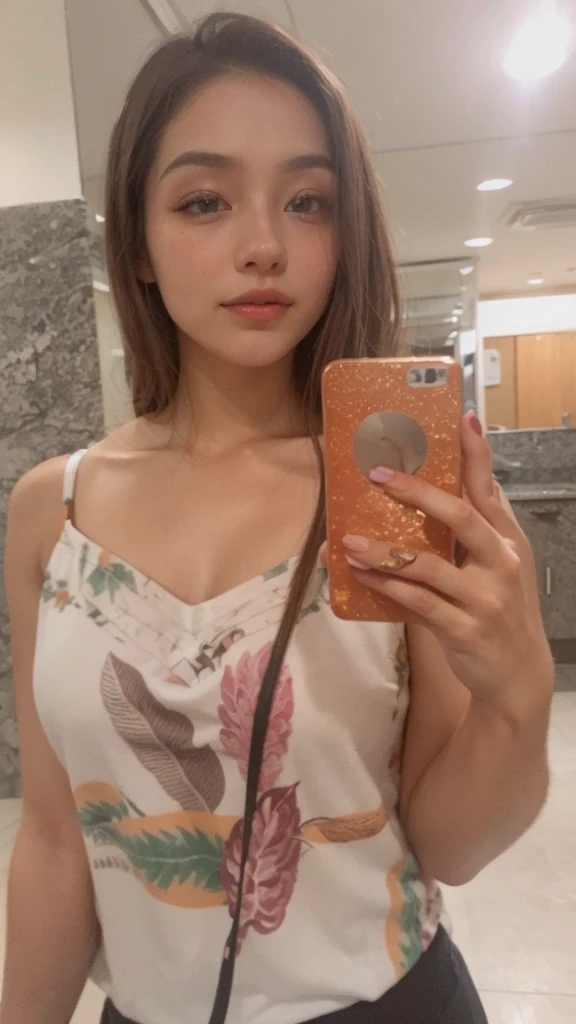 Une femme jeune et brune souriante Résolution Haute,
