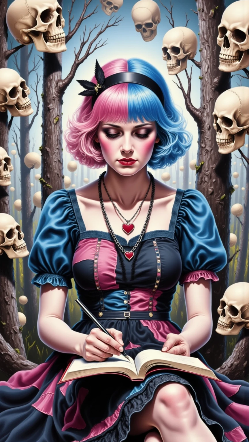 spiderwebs, skulls, wallpaper, there is ugliness in beauty, but there is also beauty in ugliness. desolate, abstract, surrealistic, cotton candy, swamp, funeral, futuristic,in the style of adrian ghenie, esao andrews, jenny saville, edward hopper, surrealism, dark art by james jean, takato yamamoto, inkpunk minimalism