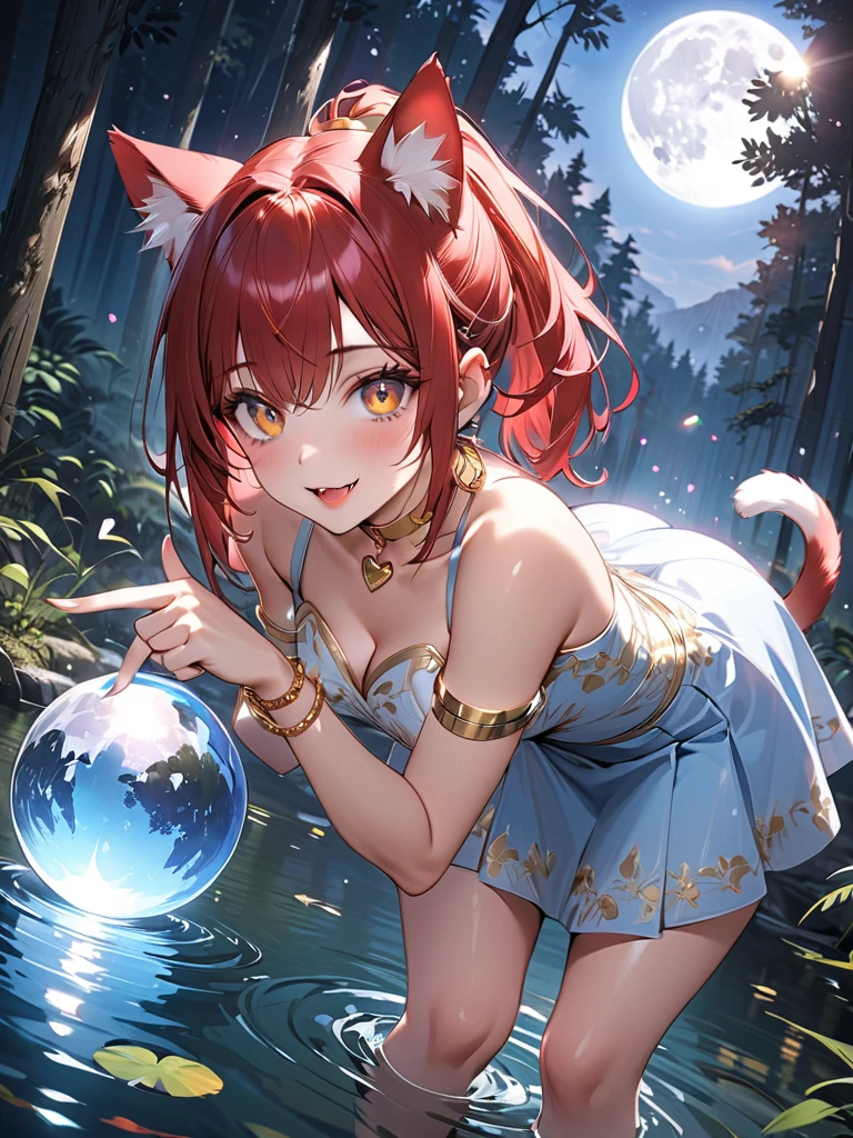 girl in a beautiful red panda costume, cute and playful pose, adorable expression, detailed fur texture, intricate costume design, vibrant colors, colorful background, whimsical and fantastical atmosphere, (best quality,8k,highres,masterpiece:1.2),ultra-detailed,intricate details,soft lighting,fantasy,anime style